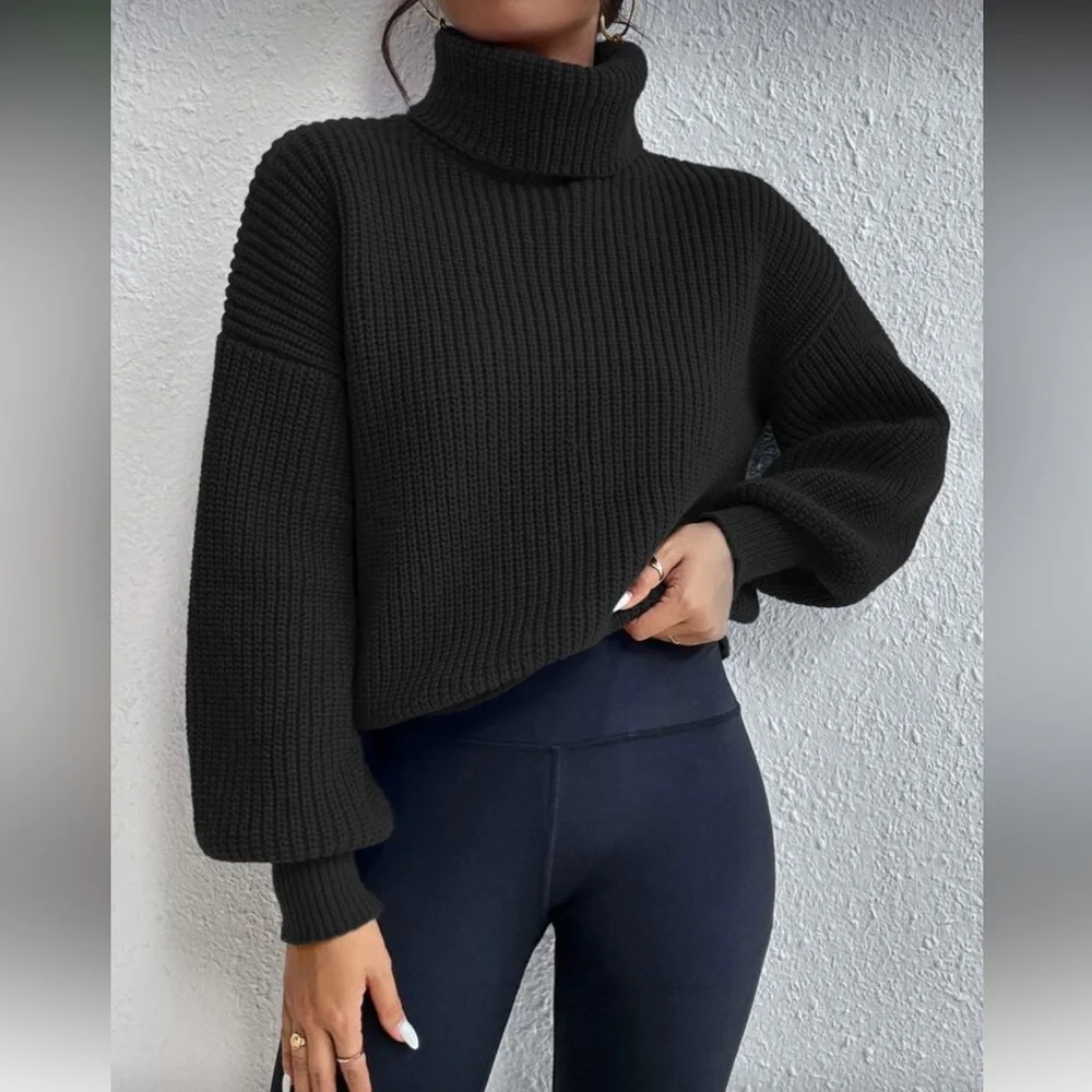 Black Turtleneck Sweater